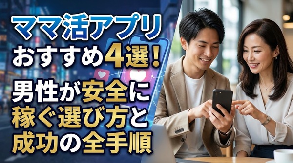 ママ活アプリおすすめ4選！男性が安全に稼ぐ選び方と成功の全手順